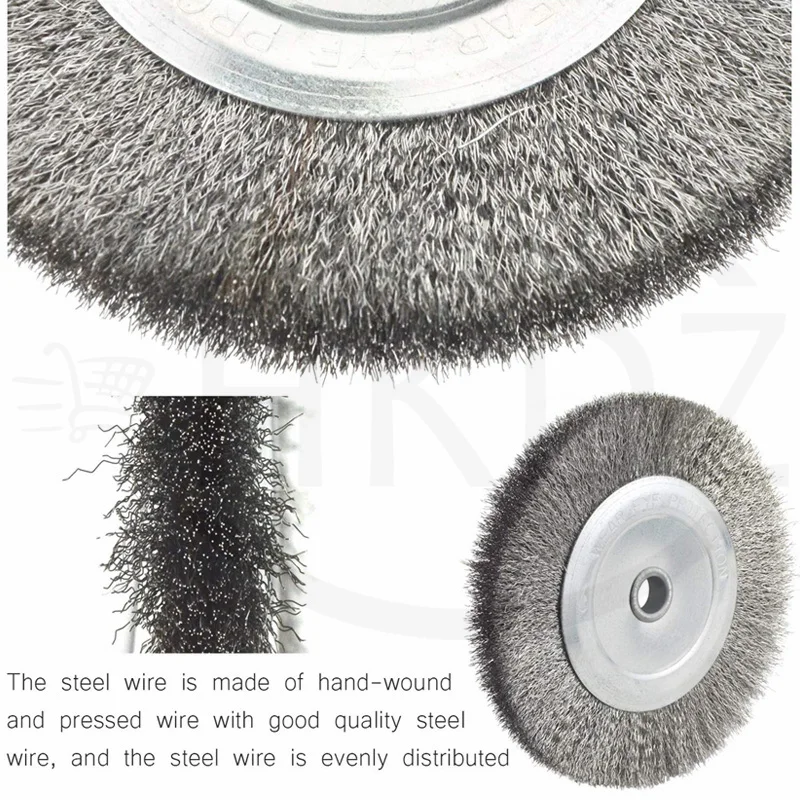 75mm 100mm 150mm 200mm Stainless Steel Wire Crimped Wheel Brush for Angle Grinder Derusting Cleaning and Surface Polishing