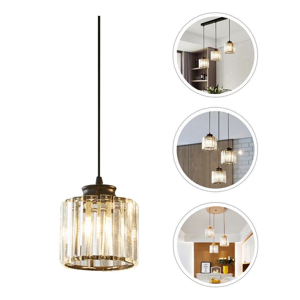 

1Pcs Crystal Chandelier Golden Single Head Ceiling Lamp New Style Restaurant Stylish Indoor Lighting for Dining Room Bar