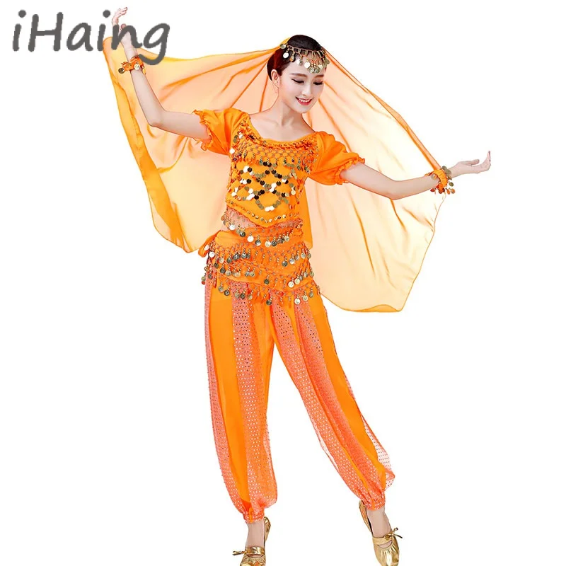 

Arab Indian Belly Dance Costume Set for Women Noble Princess Cosplay Bollywood Festival Stage Performance Clothes Rave Dancing