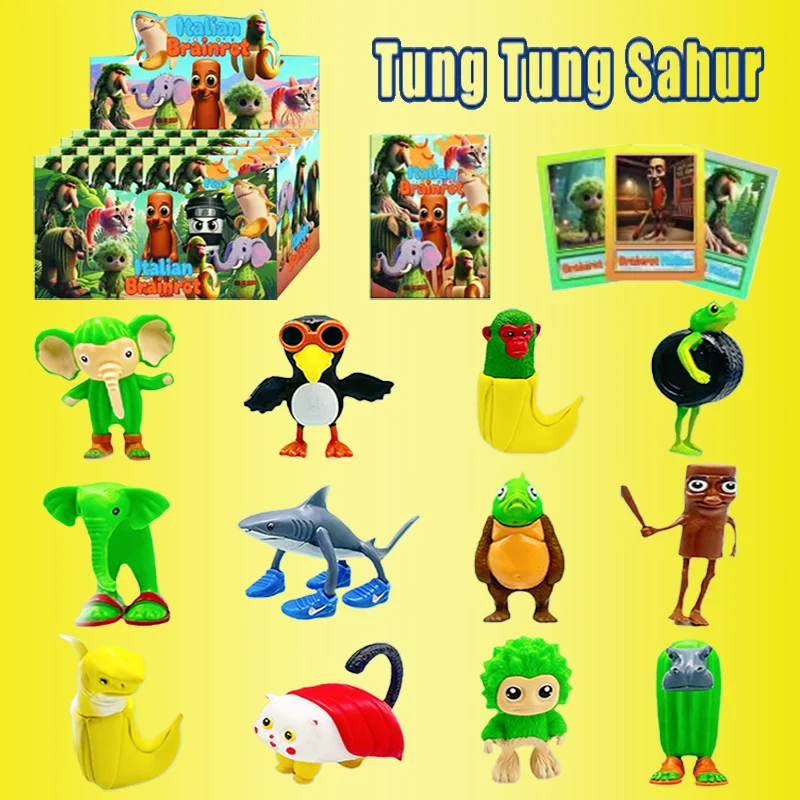 

Italian Brainrot 10cm Anime Action Figures Tung Tung Tung Sahur Ornaments Figure Funny Meme PVC Toy Model Home Decor Kids Gifts