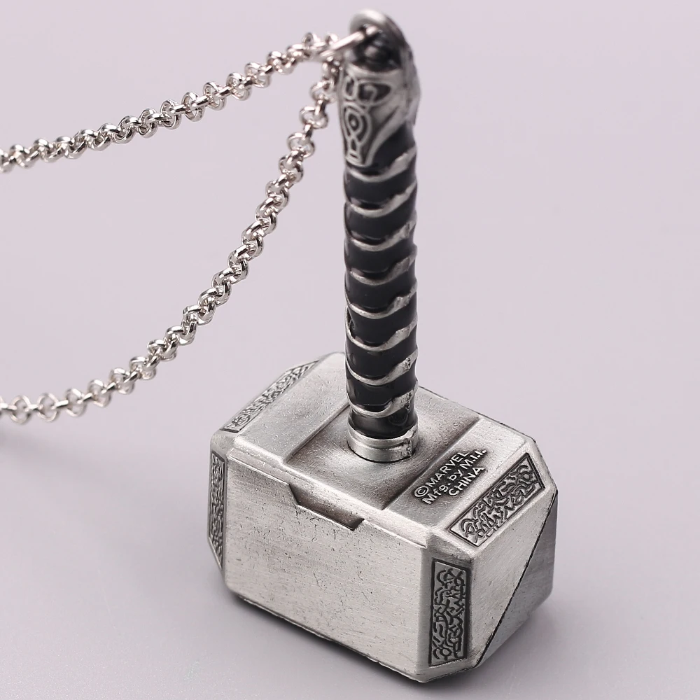 Martelo de Thor para homens Acessórios Marvel Avengers Alliance Pingente Retro Viking Odin Hammer