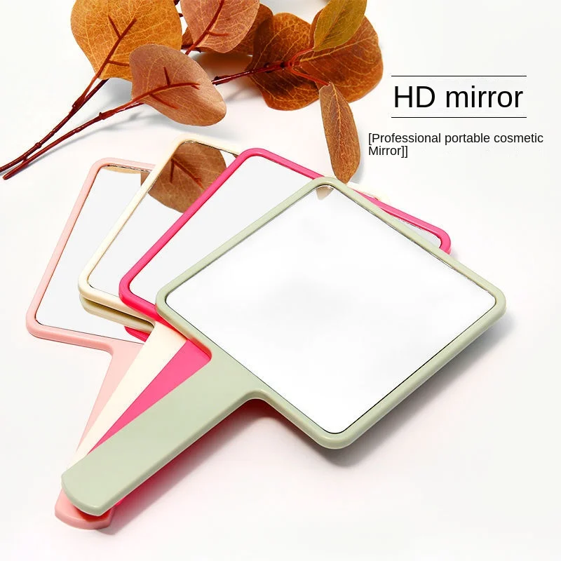 Eyelash Extension Handheld Makeup Mirror Square Portale Mirror with Handle Hand Mirror SPA Salon Compact Mirrors