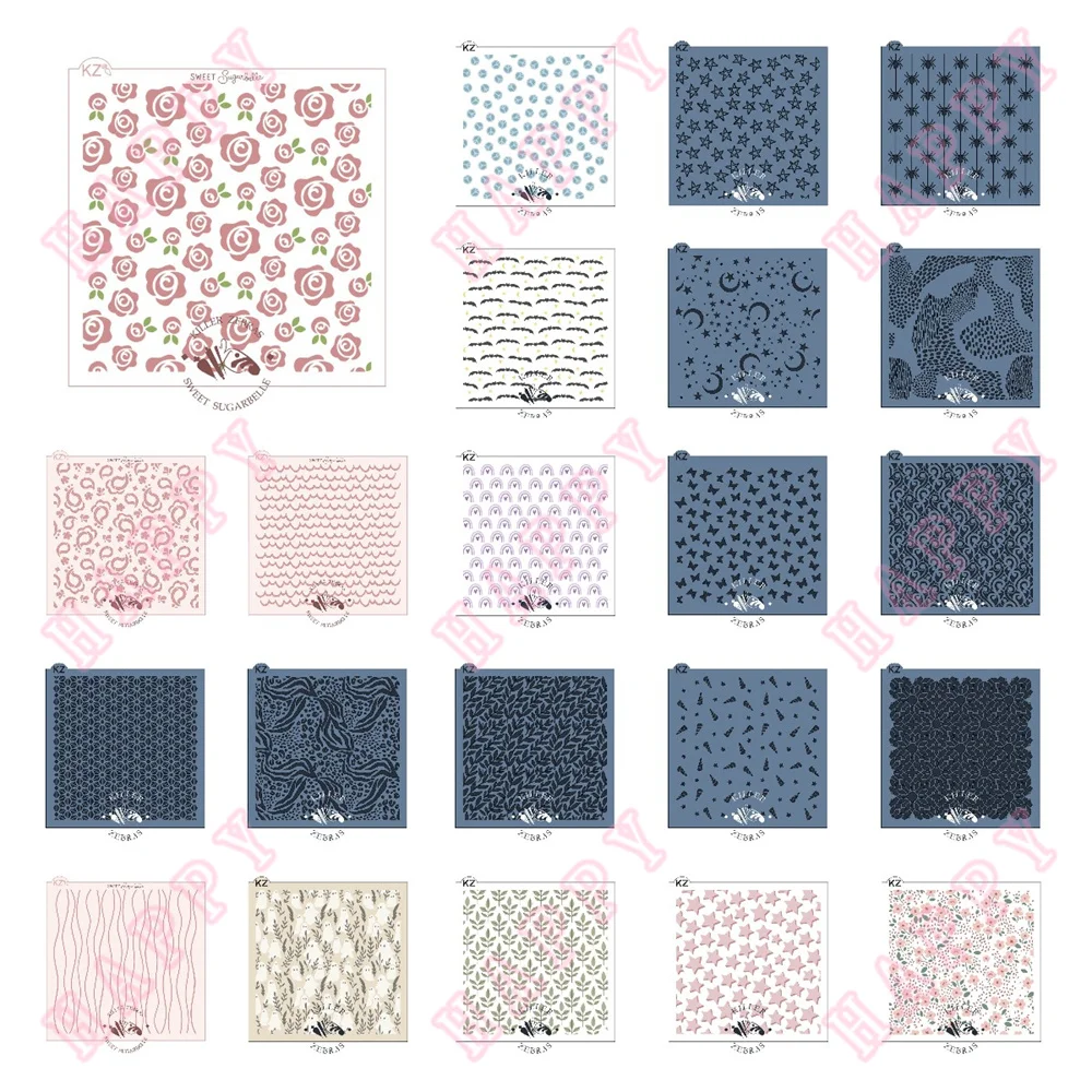 

Plastic Stencils Garden Rose Butterflies Alicorn Stars Scrapbooking Painting Album Decoration Embossing Diy Paper Craft Layering