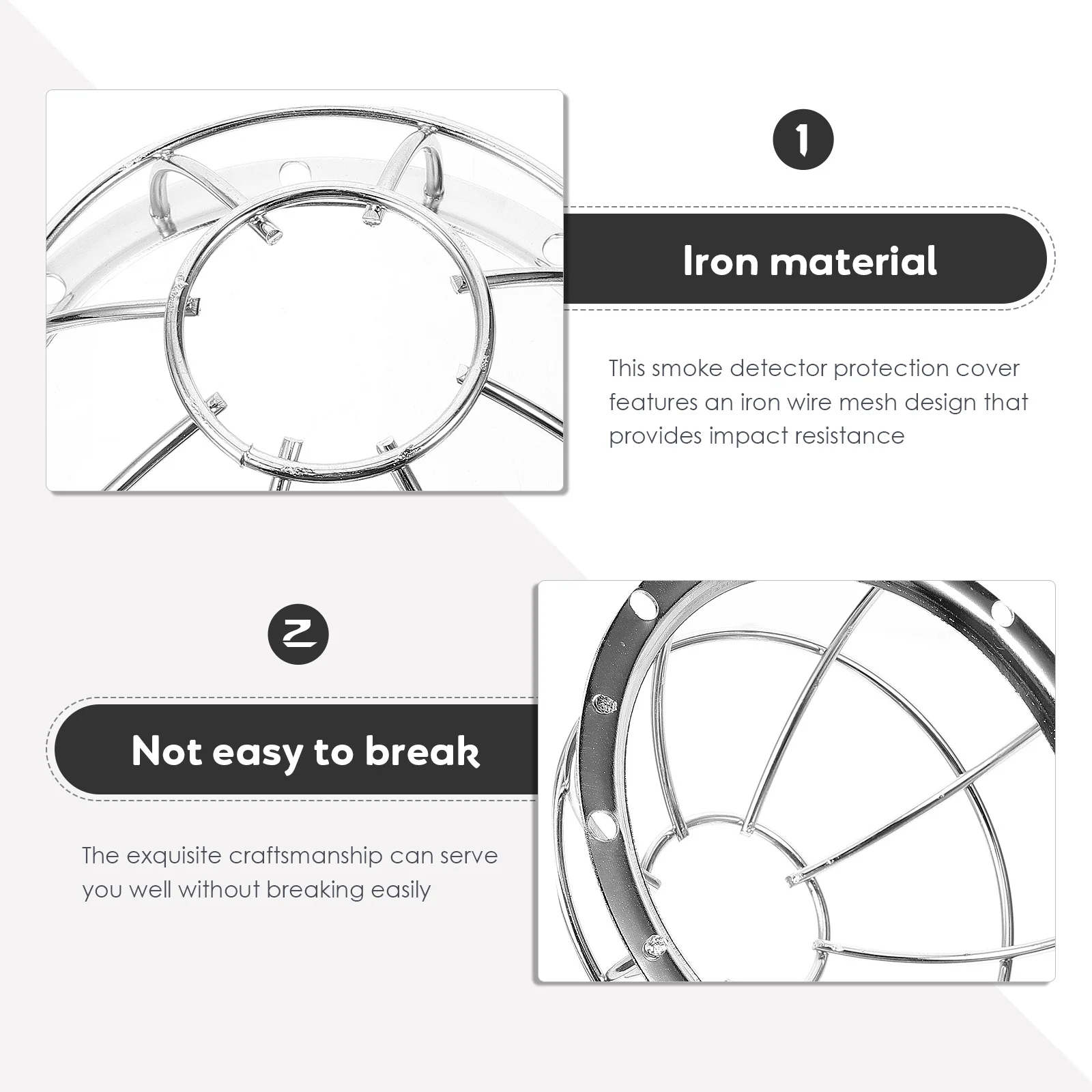 

Smoke Cover 106-132mm Iron Wire Mesh Protector Adjustable Bracket Guard Cage for Smoke Covers