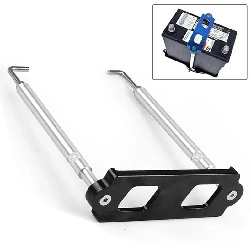 Aluminum Alloy Battery Tie Down Kit Hold Down Rod With Stainless Tray Hooks For Honda Civic / CRX S2000 For Acura Integra RSX