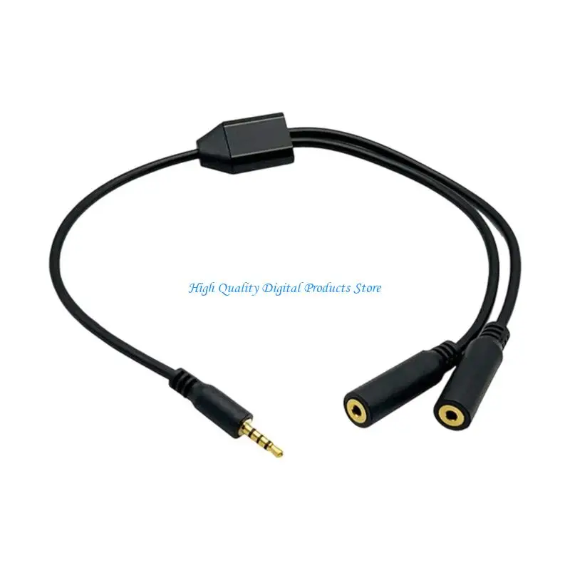 U2JE Double Port 2.5mm TRRS Audios Cable Gold Plated Connectors Compactly Design for Headsets Microphones Speaker Systems view 5