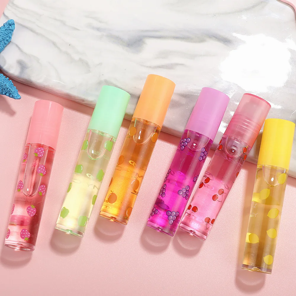 NEW Fashion Colorless Lip gloss Clear Oil Sexy Cute Fruit Lip Balm Liquid Lipstick Waterproof Moisturizing Plumper lip Oil