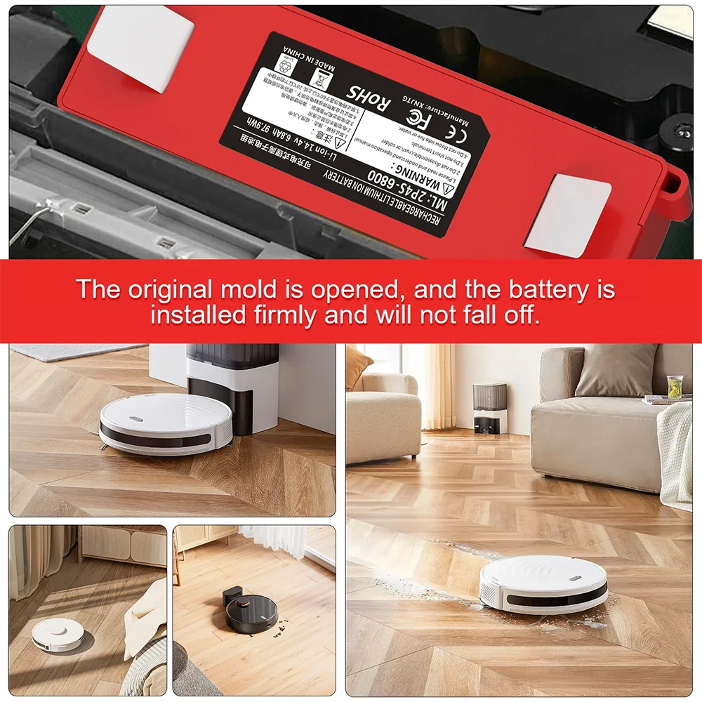 بطارية بديلة لشاومي Roborock S50 مكنسة كهربائية روبوتية S51 S52 S53 S55 S60 S4 S5 S6 S7 بطاريات كنس سلسلة كاملة