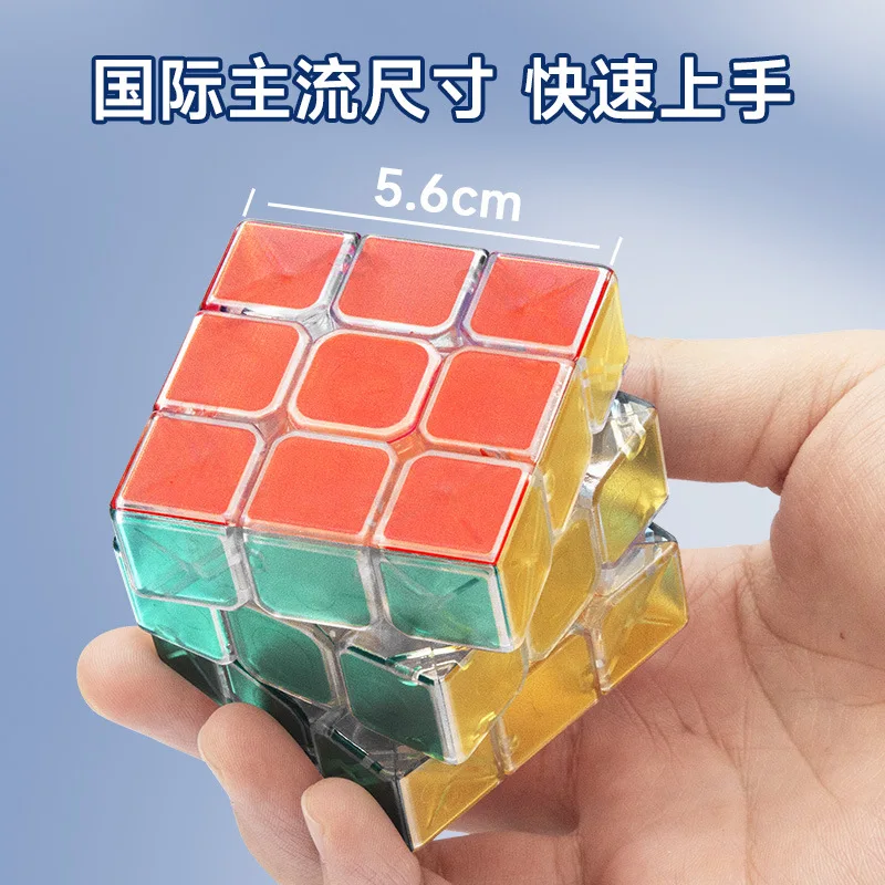 Zcube 3x3x3 2x2 4x4 5x5 Pyraminx المكعب السحري الشفاف المهنية سرعة لغز لعب الأطفال هدية 3x3 Speedcube Magico Cubo