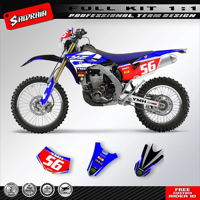 

Sawrain Motorcycle Sticker Custom Team Graphics Decals Kit For YAMAHA WRF450 2012 2013 2014 2015 002