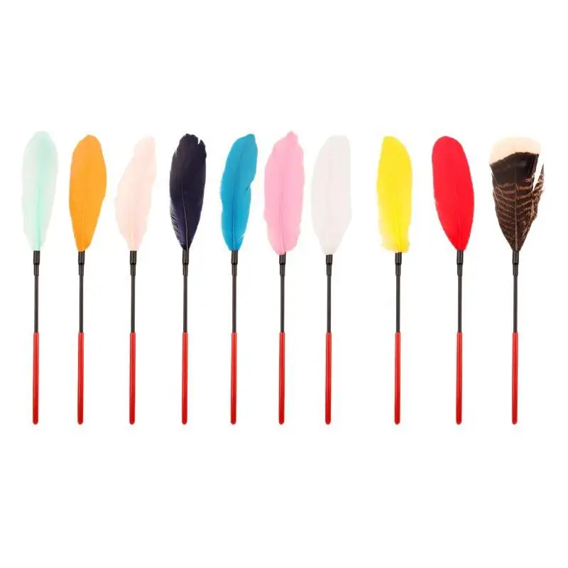 Látigo de plumas erótico, Flogger, Varita de estimulación, Juguetes BDSM para adultos para parejas, para juegos de bondage y coqueteo con ataduras a los ojos.