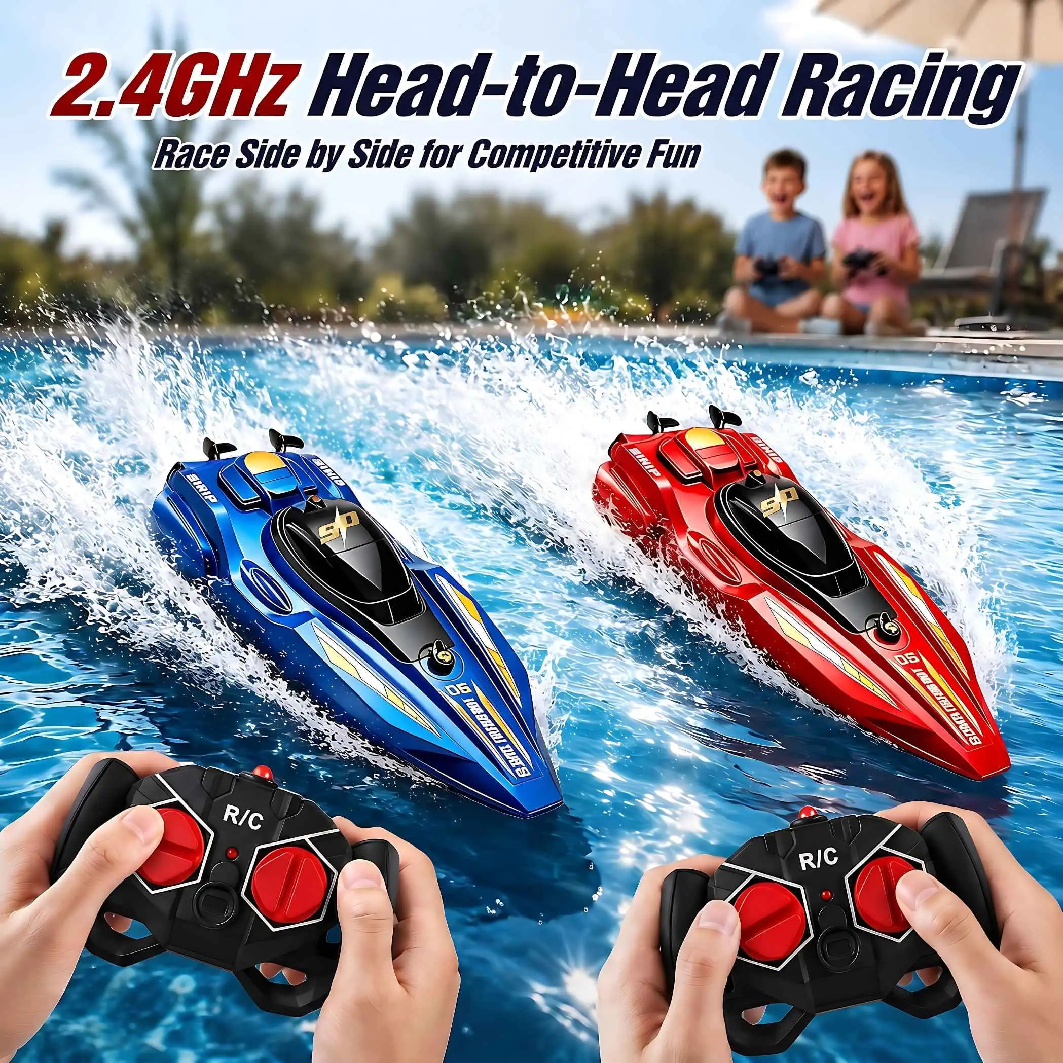 2개 세트 RC 스피드 보트, 무선 조종 레이싱 보트, - Rc Hobby Grade Boat 리뷰 및 가격