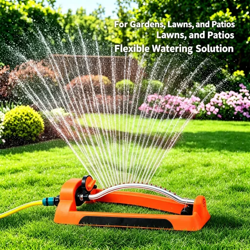 Oscillating Lawn Sprinkler with Pure Copper Nozzle and Hydraulic For swing Mechanism for Consistent Water Flow view 2