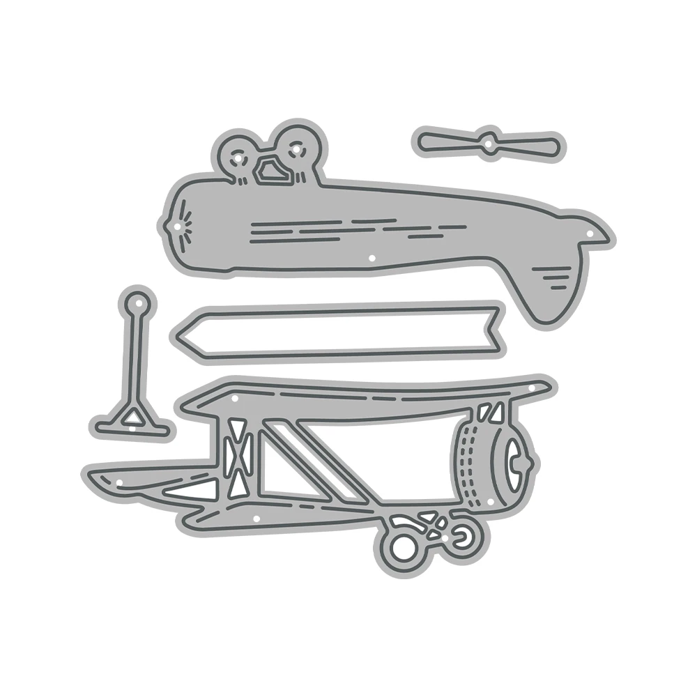 Mangocraft Sky Clouds And Airplanes Cutting Dies Clear Stamp DIY Scrapbooking Metal Dies Silicone Stamp For Cards Albums Decor