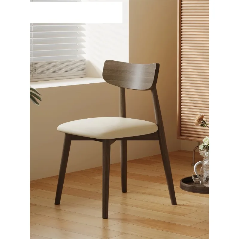 

Customized solid wood dining chair home modern simple Nordic pure solid wood