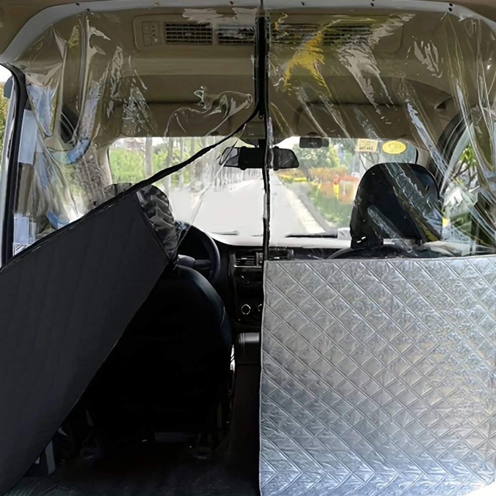 

Car Divider Isolation Curtain with Zipper Air-Conditioning Sunshade Car Divider Privacy Curtain for Ford Car Accessories