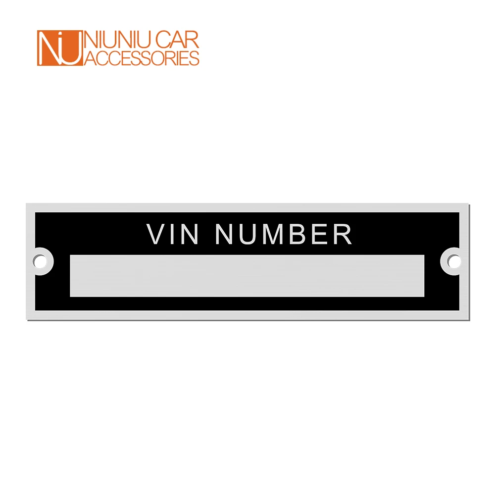 Blank or Engraved Aluminum ID Tag VIN Serial Plate Vehicle Identification Number 95 X 25mm Motorbike Caravan RV Camper Parts