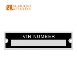 Etiqueta de identificación de aluminio en blanco o grabado, placa de serie VIN, número de identificación del vehículo, piezas de autocaravana, 95X25mm