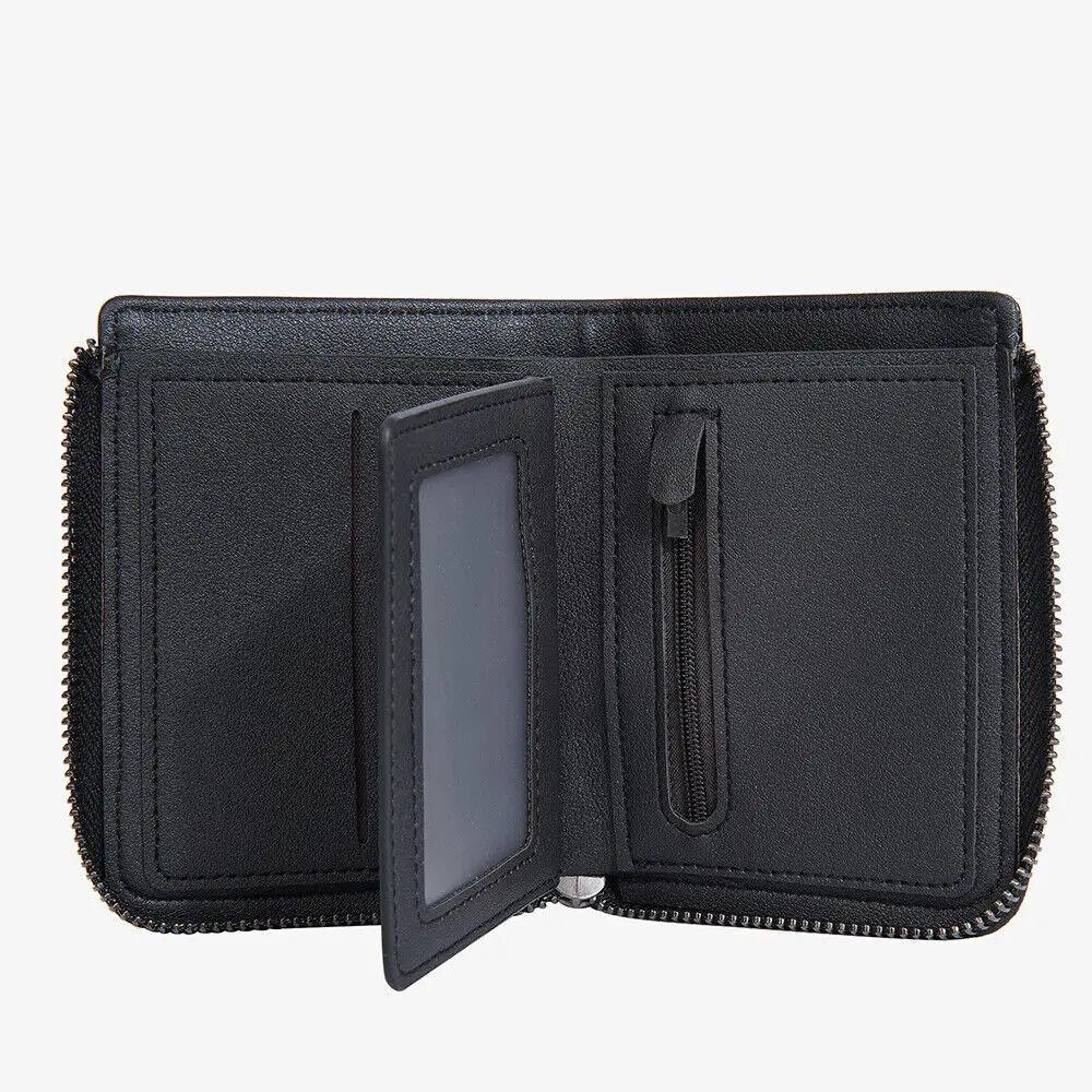Dünne kurze Herren-Geldbörsen mit Reißverschluss, Münzfach, kleine Herren-Geldbörsen, hochwertiger Kreditkartenhalter für Herren, Geldbörse mit Vordertasche