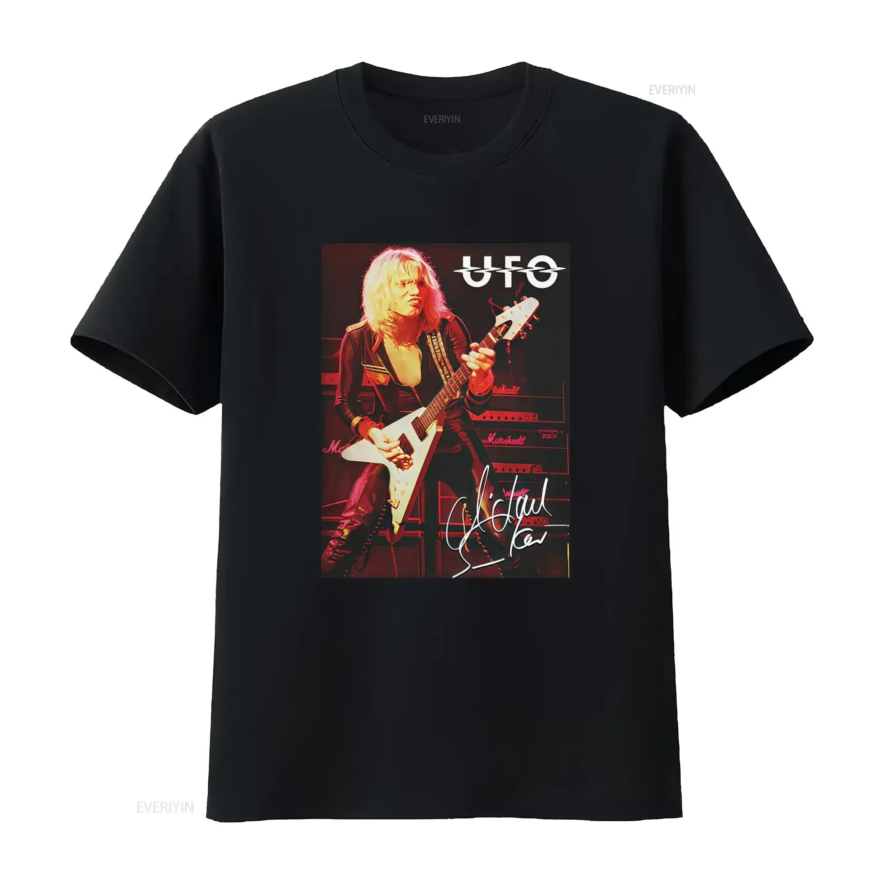 Nueva Camiseta Rara de Homenaje al Guitarrista de Michael Schenker UFO Rock Band Live Performance, para Hombre, Tallas S-2XL, Estilo Vintage Lavado