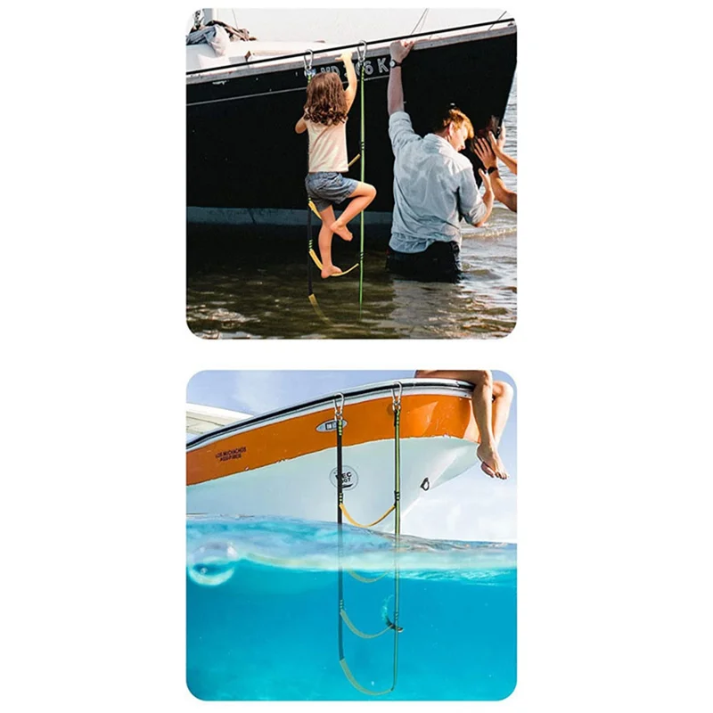 Rubber Boat Boarding Soft Ladder Inflatable Boat Launching Ladder Folding Hanging Ladder Yacht Boat Side Soft Ladder B