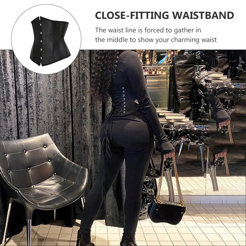 

1pc High-Quality Bodysuit Elastic Waistband Slimming Body Sculpting For Women Fitness Waist Wrap Black Close-Fitting