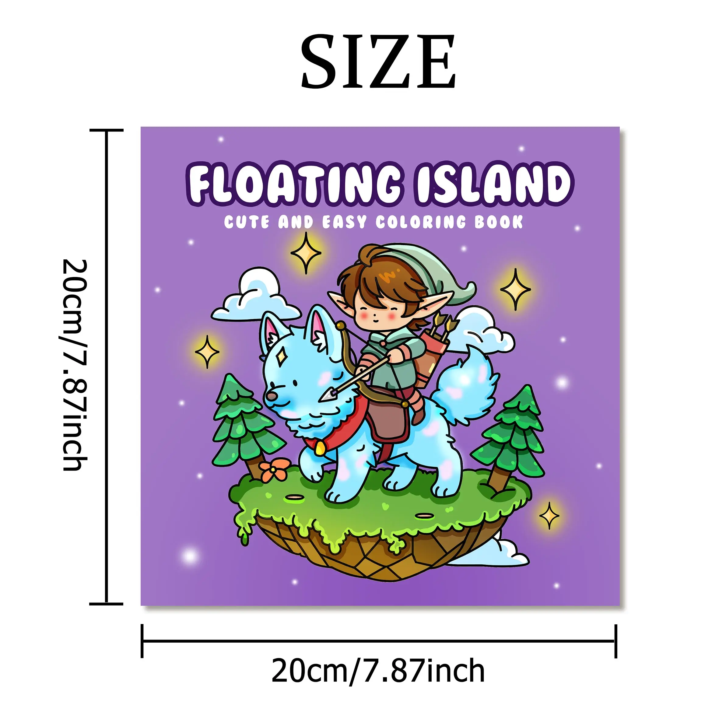 FLOATING ISLAND Bold-easy Patterns Coloring Book for Adults Cute Drawing Book Perfect Gift for Party and Birthday