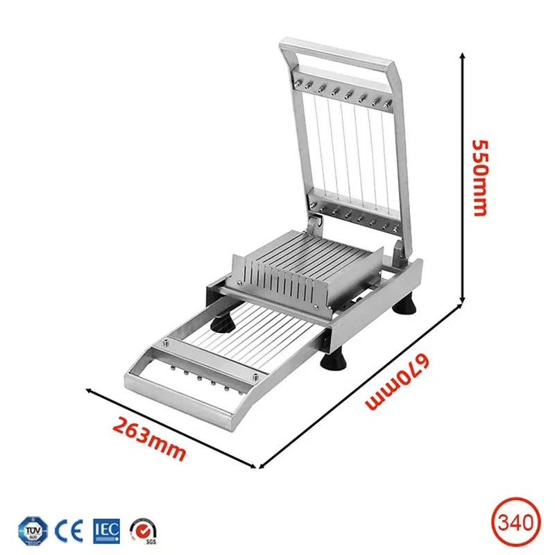 NP-340 Cortador de Chocolate Manual Comercial Dicer Divisor de Chocolate Mesa de Corte de Aço Inoxidável