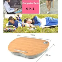 Portable Mini Laptop Desk Househol Cup Tray for Pad/Phone/Book Office Lunch Break Pillow for Picnic/Camping Car Seat Cushion