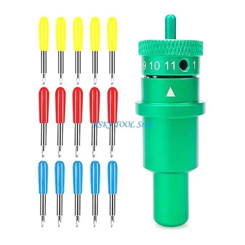 L8rc 15pcs snijden mes wolfraam plotter mes met snijder voor het snijden 30/45/60 graden met houderbasis