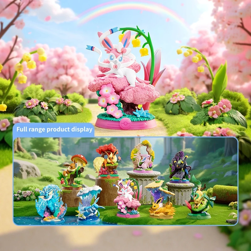 Funism Pokemon Eevee Blind Box Sylveon Espeon Umbreon Vaporeon Trendiges Spielzeug Desktop-Figur Halloween Weihnachtsgeschenke