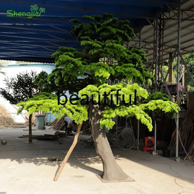 B73 Simulated welcome pine Artificial large hotel window Office garden decoration layout Simulation beauty pine