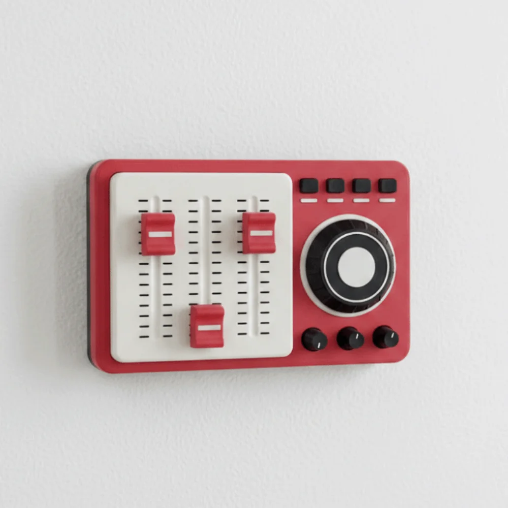 3 Switches Light Switch Guard Covers Creative 3D Printed Mixing Console Shaped Switch Cover Vintage Removable