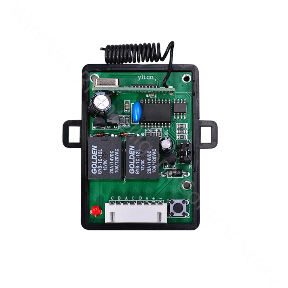 Universal Two Channel 433Mhz RF Wireless Smart Receiving Transmitter Receiver 12-24v DC garage door