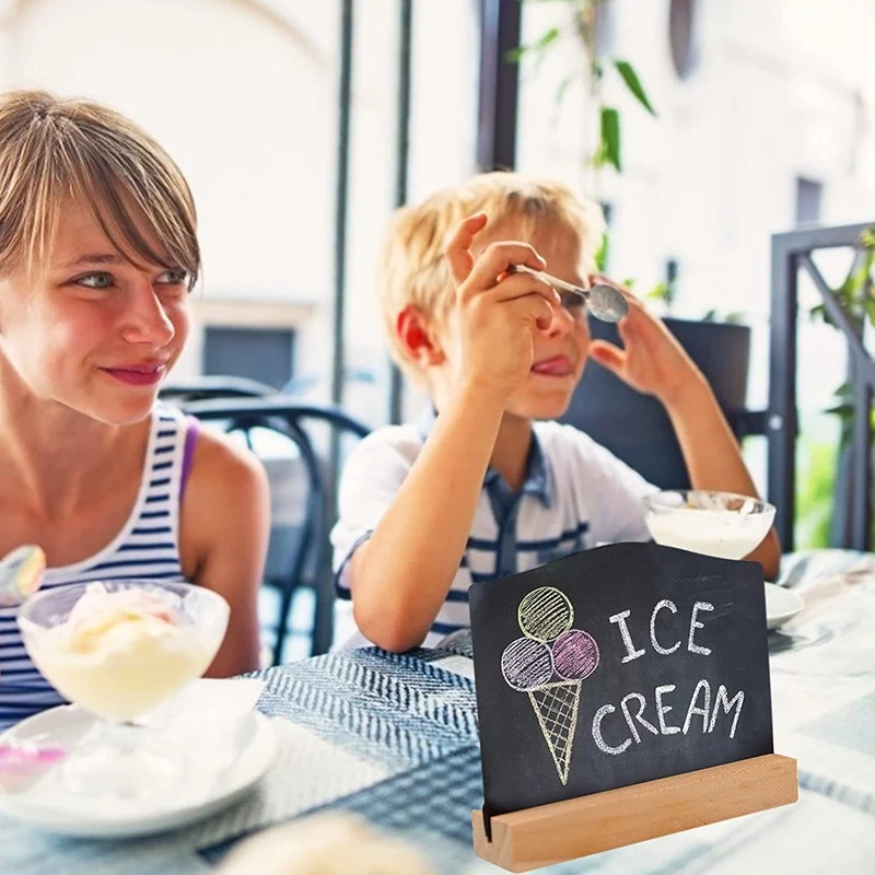 NOWOŚĆ-4 szt. Mini tabliczki kredowe na tablicę kredową, etykiety żywności znaki tablicowe ogłoszeń na wesele w restauracji