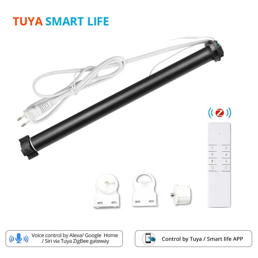 

Tuya Zigbee 3.0 Smart Roller Motor for 36 37 38mm Tube Alexa Google Home Smartthings Enable Electric Engine Shades Shutter Rod