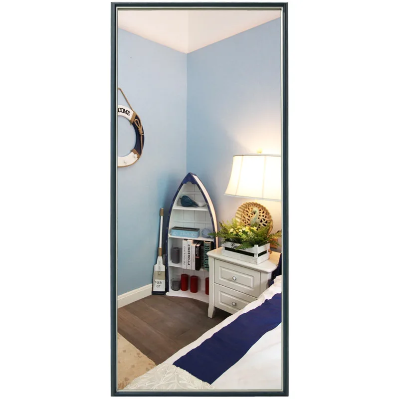 

Full body dressing floor mirror wall mount explosion-proof fitting mirror bedroom Mediterranean decoration