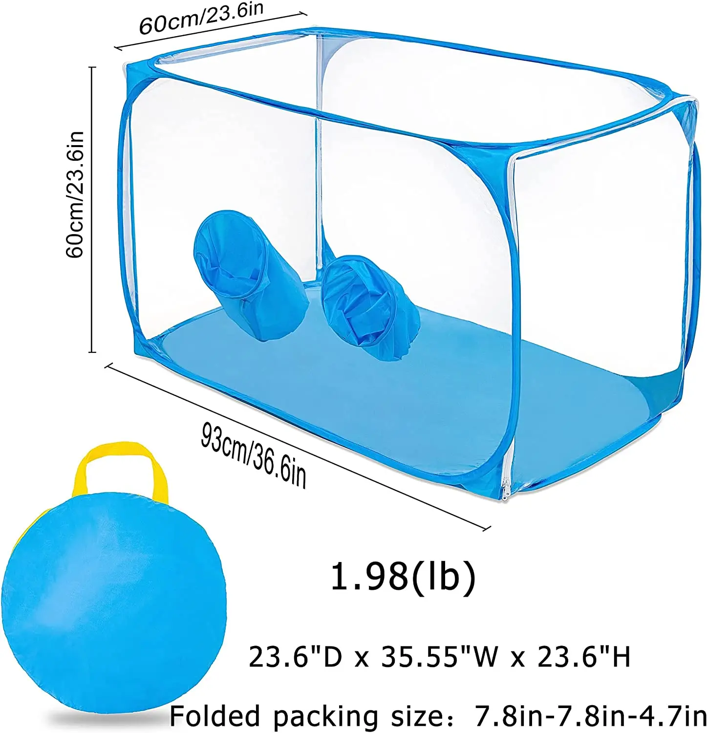 Mushroom Growing Kit,Still Air Box Foldable Mycology Fume Hood Propagation Stations for Spores Horticulture Supplies ,Blue