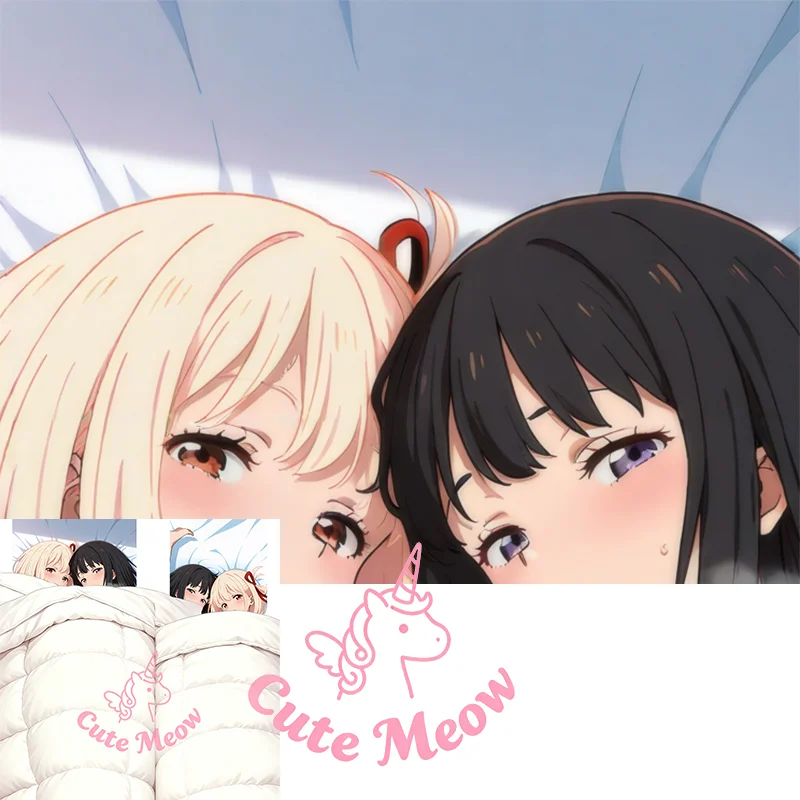 Nishikigi Chisato & Inoue Takina Dakimakura anime DIY girl Double-sided Print Life-size body pillows cover Adult pillowcase