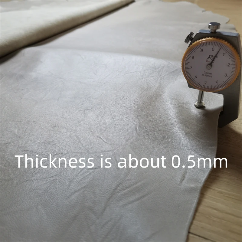 0.5mm Beige Sheepskin. First Layer Leather. Real Leather Fabric. Sheepskin. For Repairing Clothes. Full-Sheet Cutting