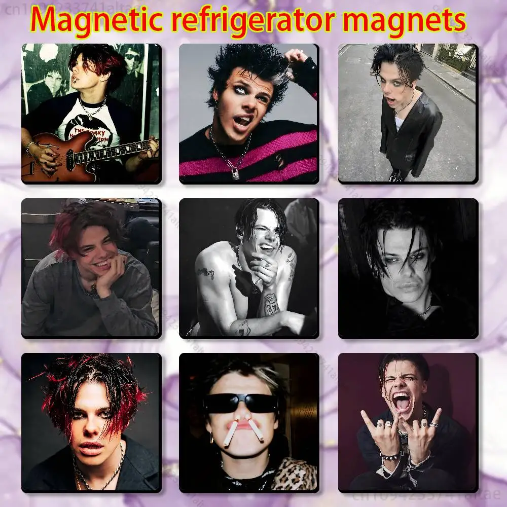 

Y-Yungblud Singer YB Fridge Magnet Square Stickers Personalize Home Decor Souvenirs Gift