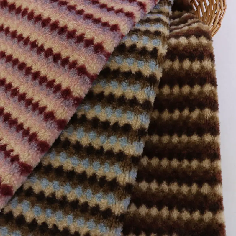 100cm-lamb-fleece-wheat-ear-printed-fabric-striped-cashmere-feel-cloth-for-autumn-winter-coat-diy-sewing-pet-nest-making
