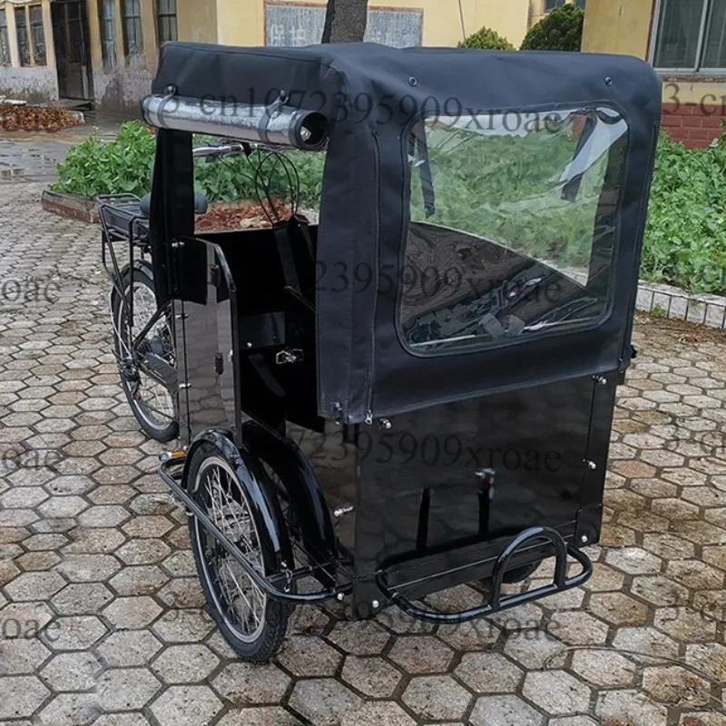 Electric 3-Wheel Cargo Tricycle Heavy Duty Transport E-Bike Commercial Cargo Delivery Bicycle