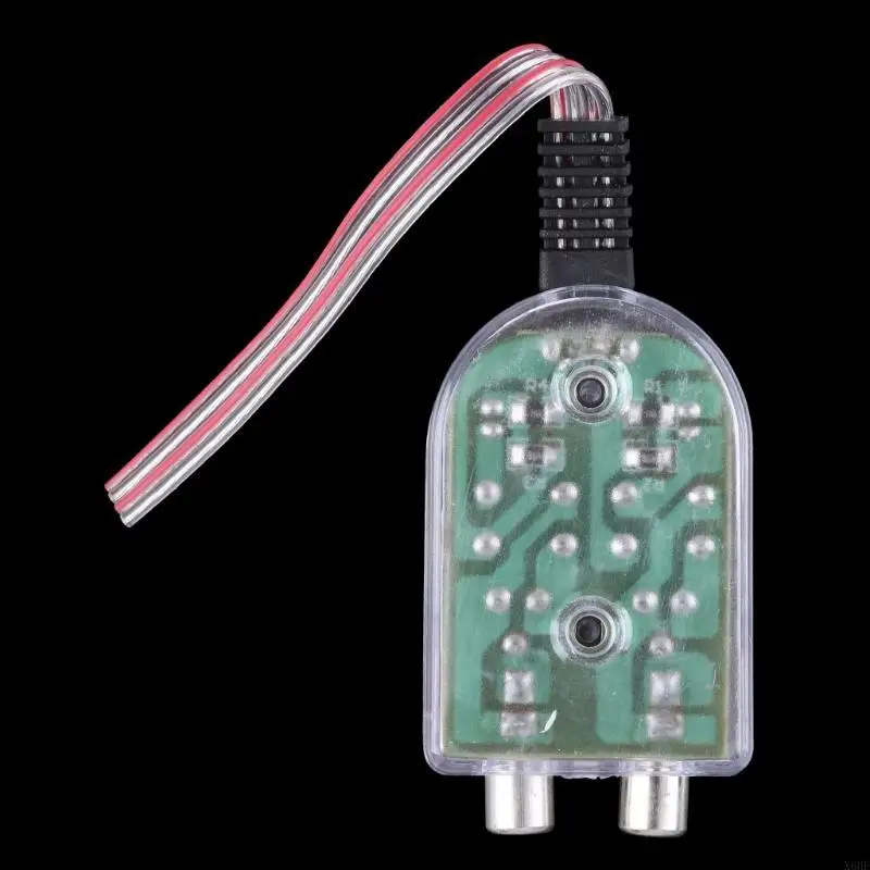 X6HF 12V Amplifier Otomatis RCA Speaker Adaptor Konverter Output Tingkat Tinggi Ke Rendah