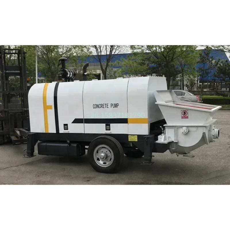 China Concrete Pump Mixer Truck High Density Mobile Portable Small Concrete Pump Machine Construction Concrete Pumping Machinery