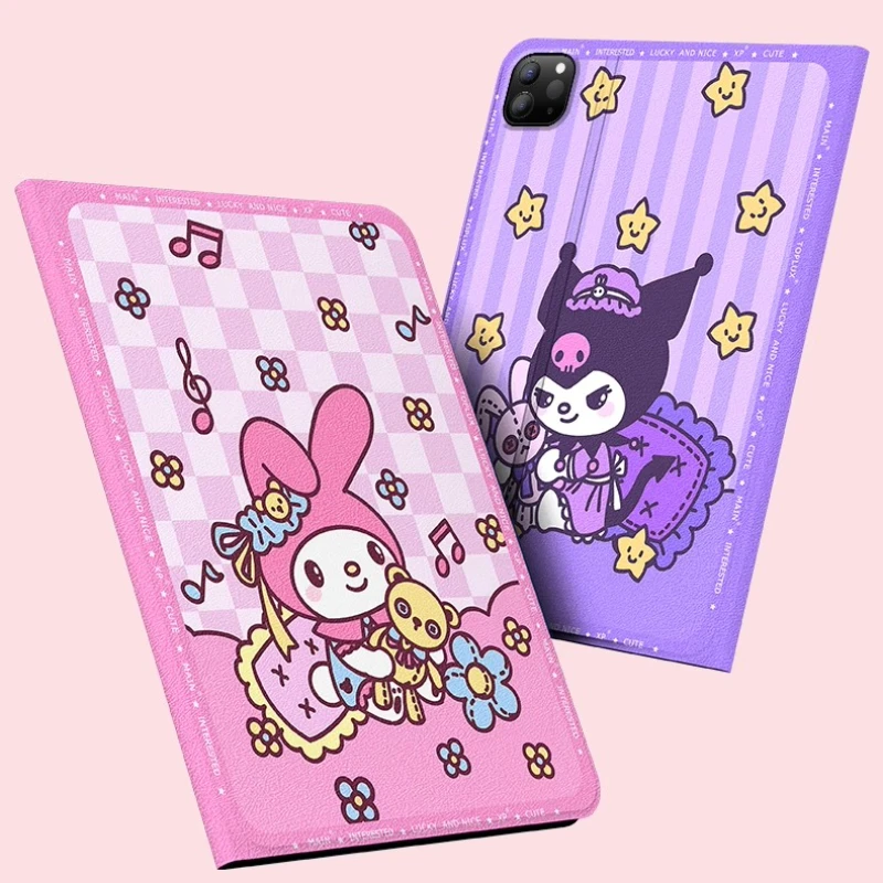 

Чехол Sanrio Hello Kitty для iPad Funda iPad Air3 4 5 M2 M3 Защитный чехол A16 10 11-го поколения Mini 6 7 Pro 4 5 6 M4 Чехол для планшета