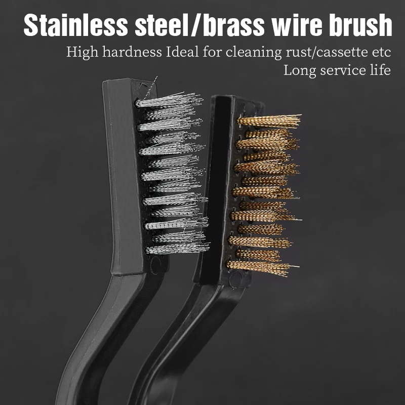 LEBYCLE Bike Cleaning Brush Set Stainless Steel Multifunctional Chain Cassette Freehub Cleaner Bike Maintenance Cleaning Tool view 2