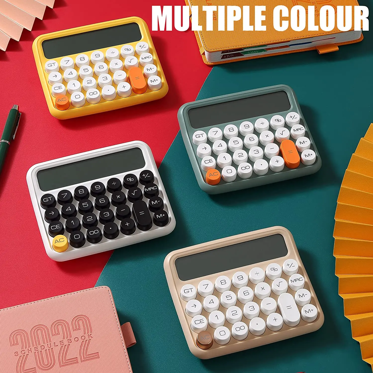 12 Digit Calculator Desktop Large LCD Display Calculator Sensitive Button Financial Calculator with Automatic Sleep