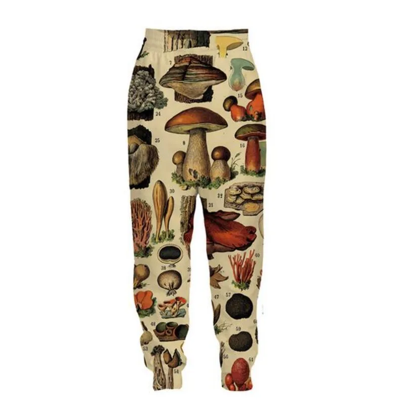 New Men/Women Mushroom Collage 3D Printed Casual Pants Fashion Streetwear Men Loose Sporting Long Trousers K029