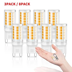 G9 LED Bulbs 3W 220V 2700K Warm White No-Flicker LED Lamp 33W Halogen Bulb Equivalent Chandelier Pendant Corn Light Bulbs 360LM